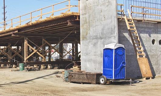 sanitary restroom facilities on a job site